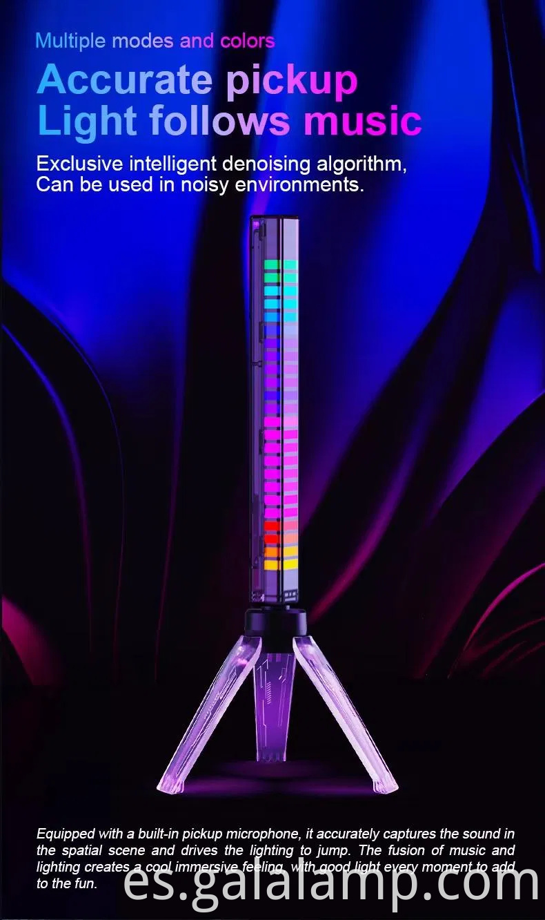 Luz ambiental de automóvil controlada por aplicaciones inteligentes con efectos de ritmo